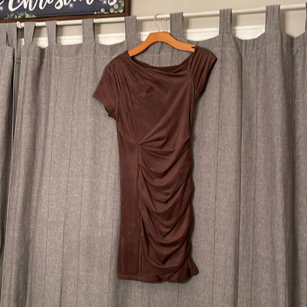 Women’s Bebe Brown Suede dress, Size XS